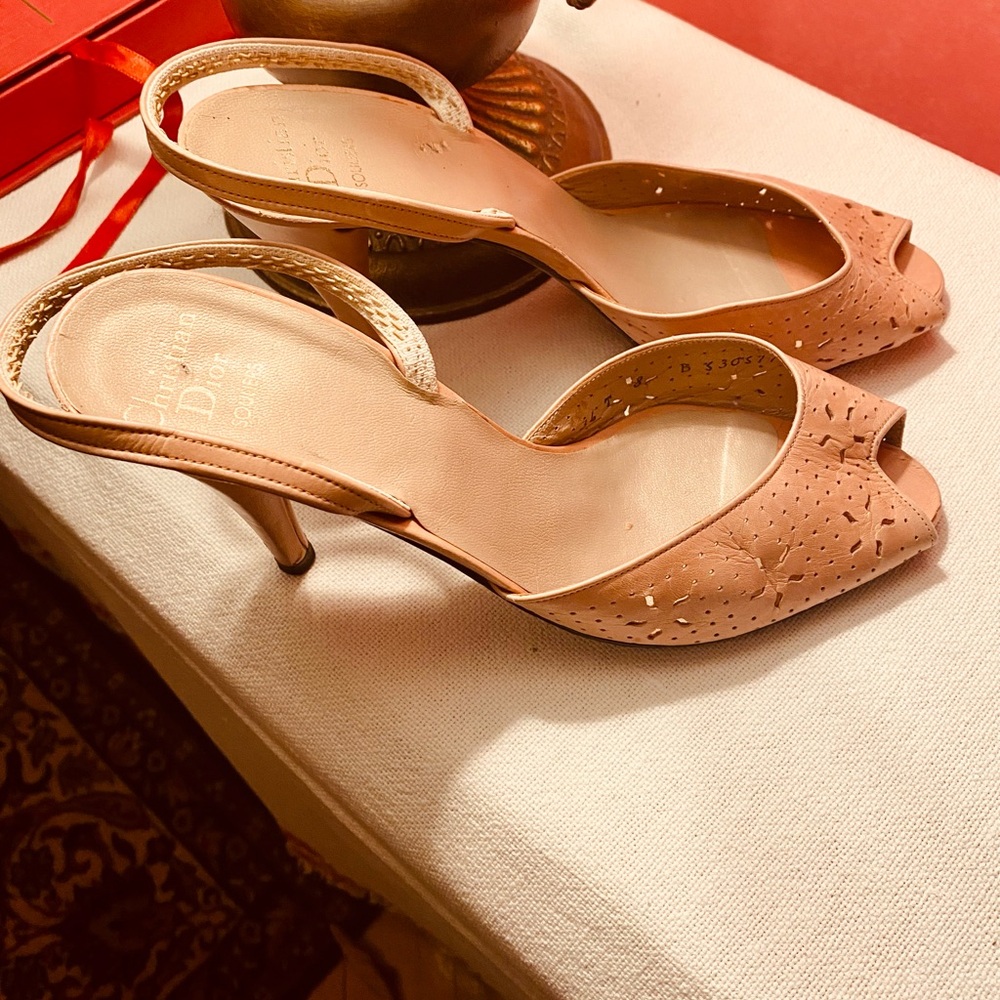 Rare Christian Dior Peep-Toe Heels